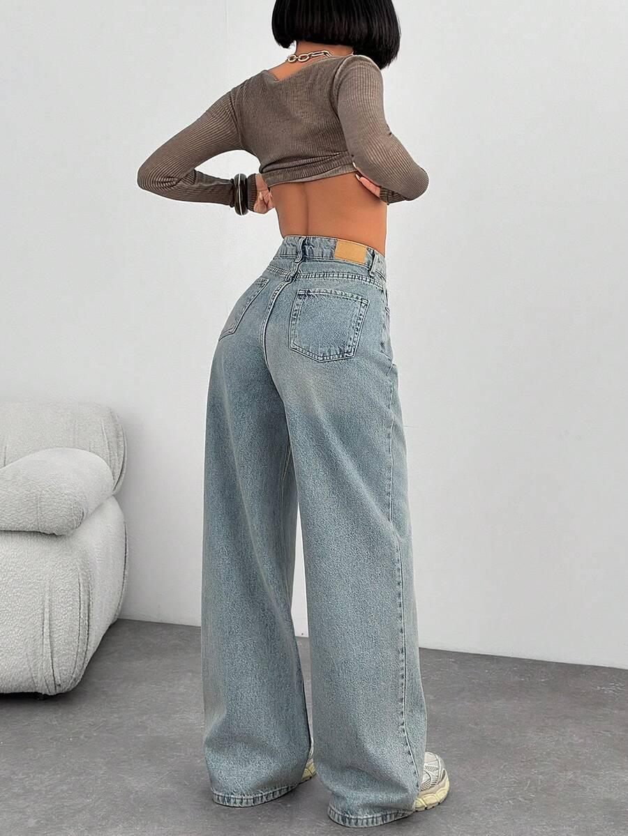 SZEROKIE SPODNIE JEANS VINTAGE