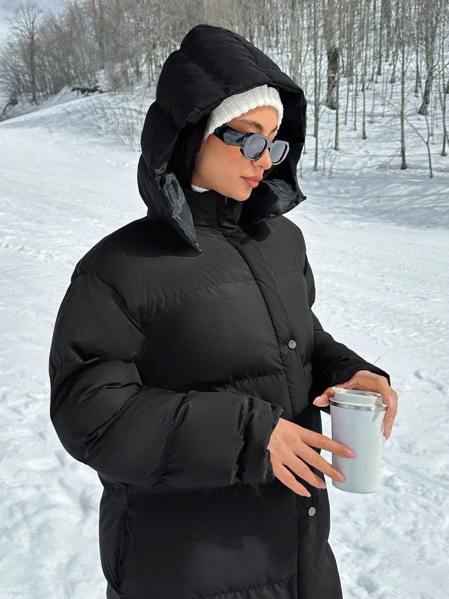czarna pikowana kurtka