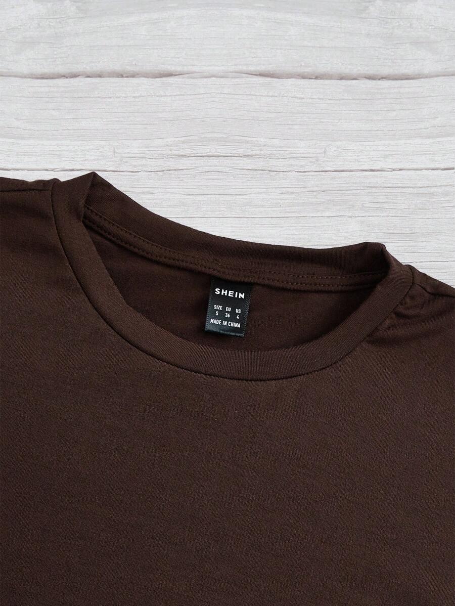 brązowy t-shirt serca