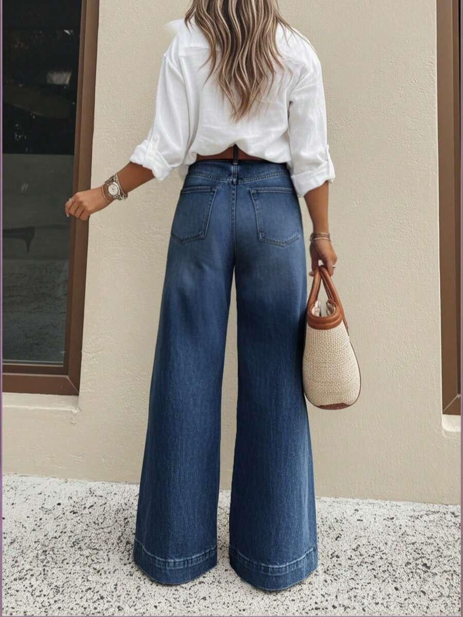 NIEBIESKIE SPODNIE JEANS 