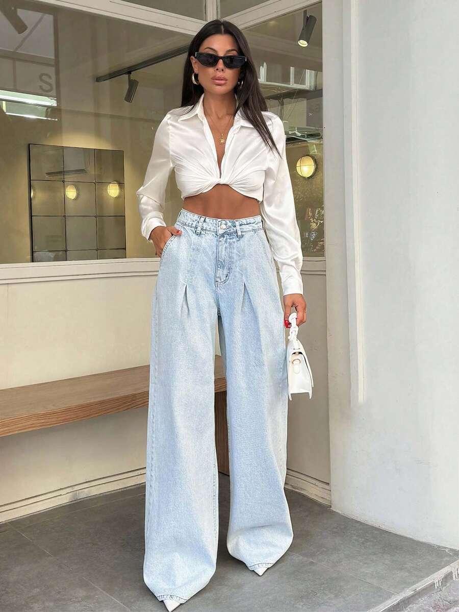 NIEBIESKIE SPODNIE JEANS