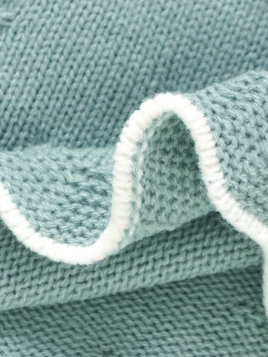 NIEBIESKI KOMPLET SWETER SPODNIE