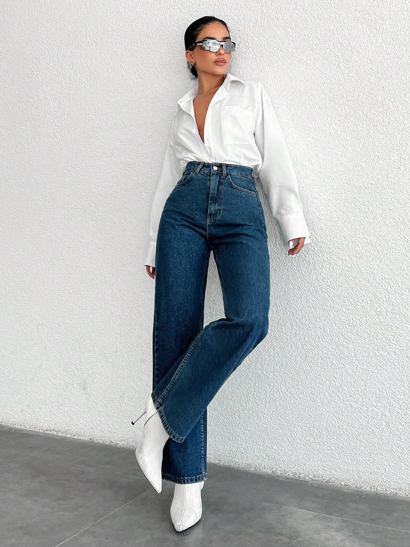 NIEBIESKIE SPODNIE JEANS