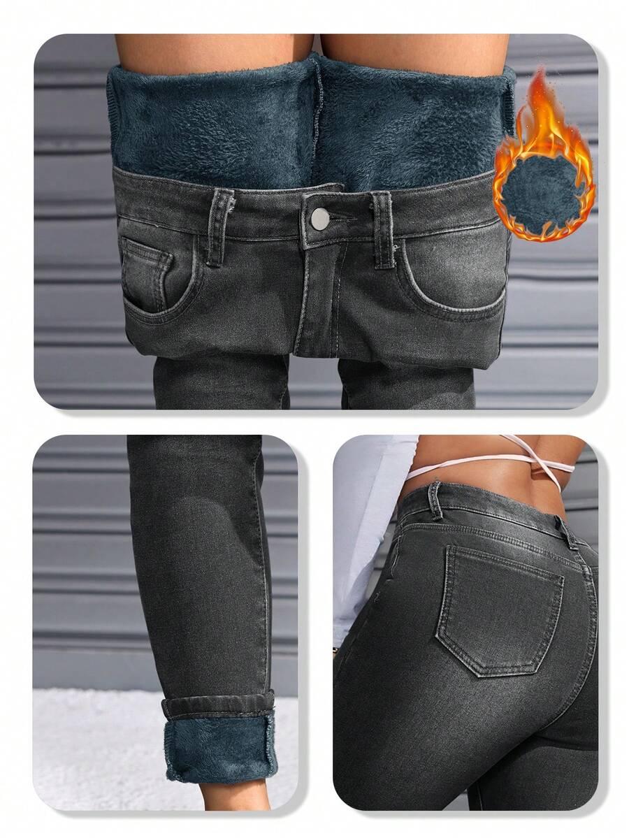 szare spodnie jeans