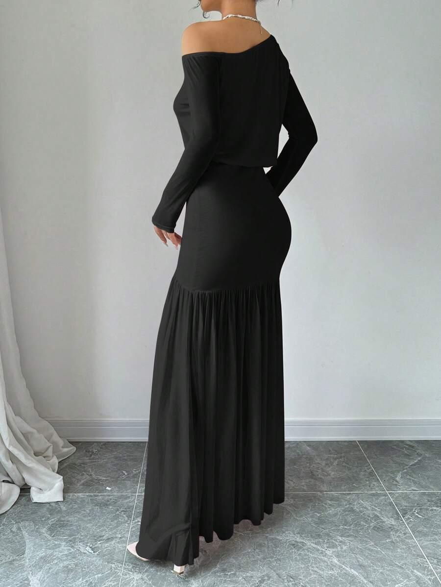 czarna maxi sukienka 