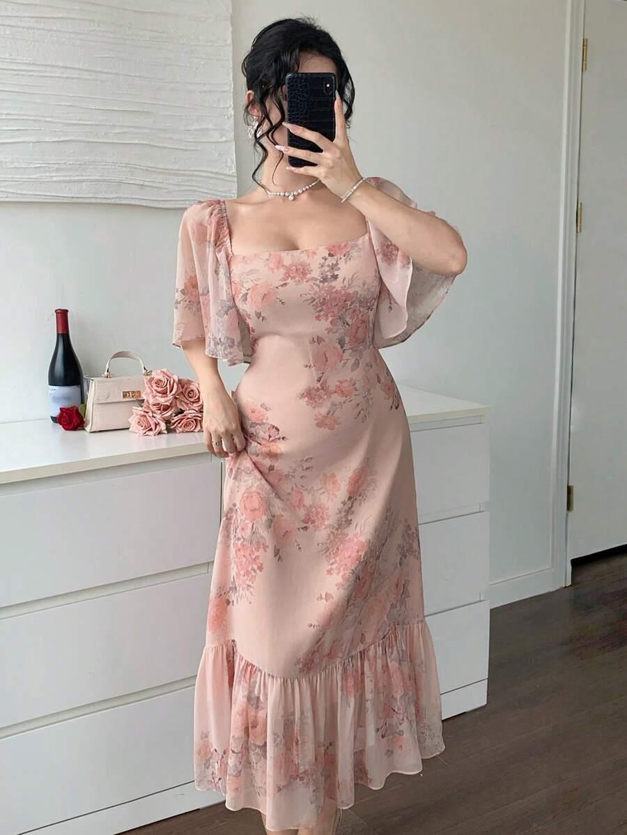midi sukienka print 