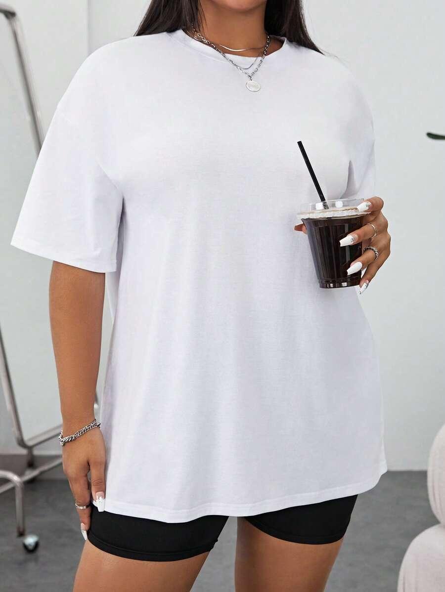 BIAŁY T-SHIRT CASUAL 