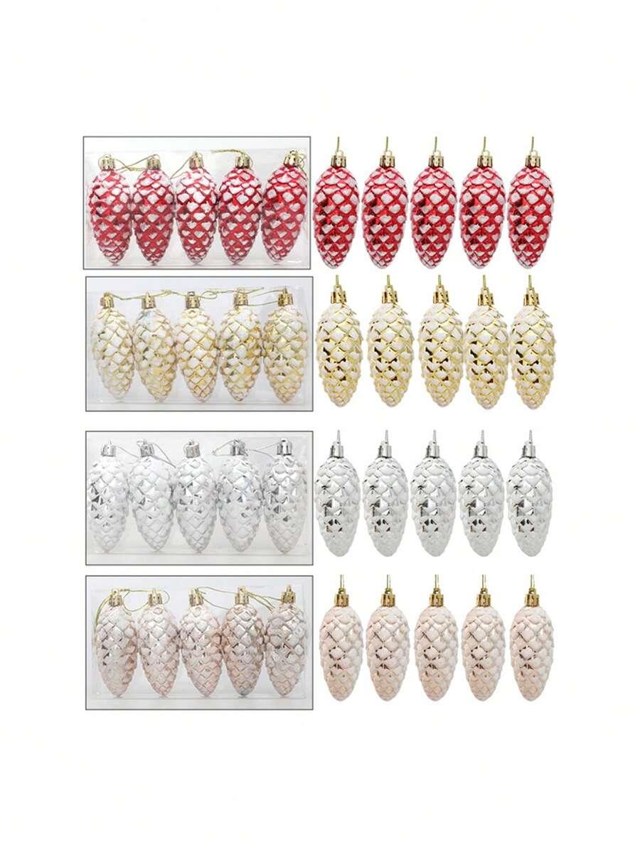 bombki choinkowe szyszki 5-pack