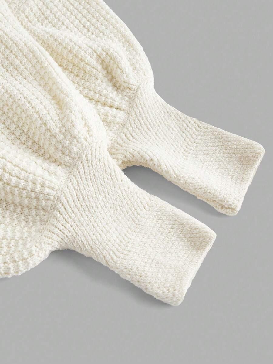 beżowy sweter v neck
