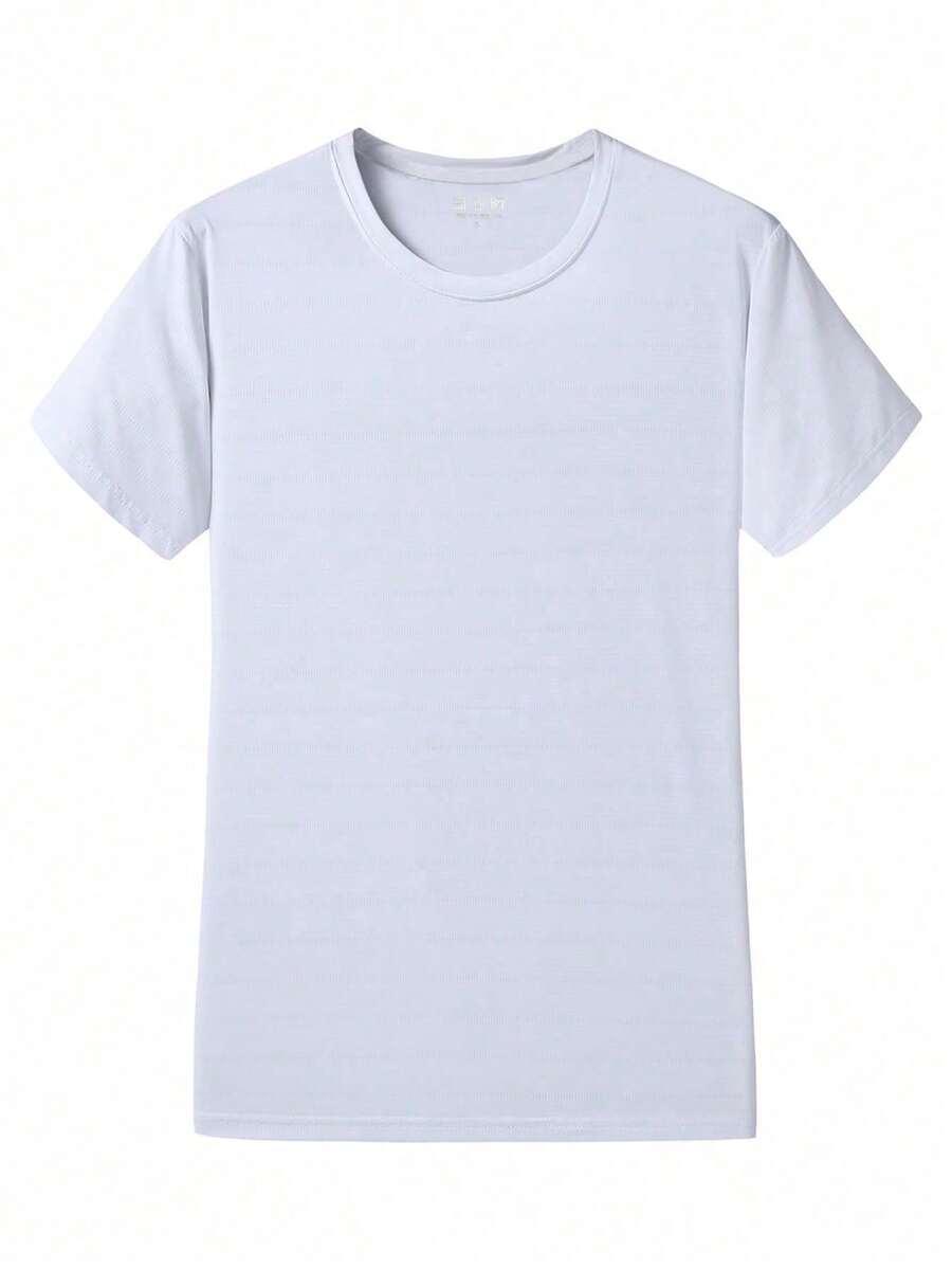 BIAŁY T-SHIRT OKRĄGŁY DEKOLT