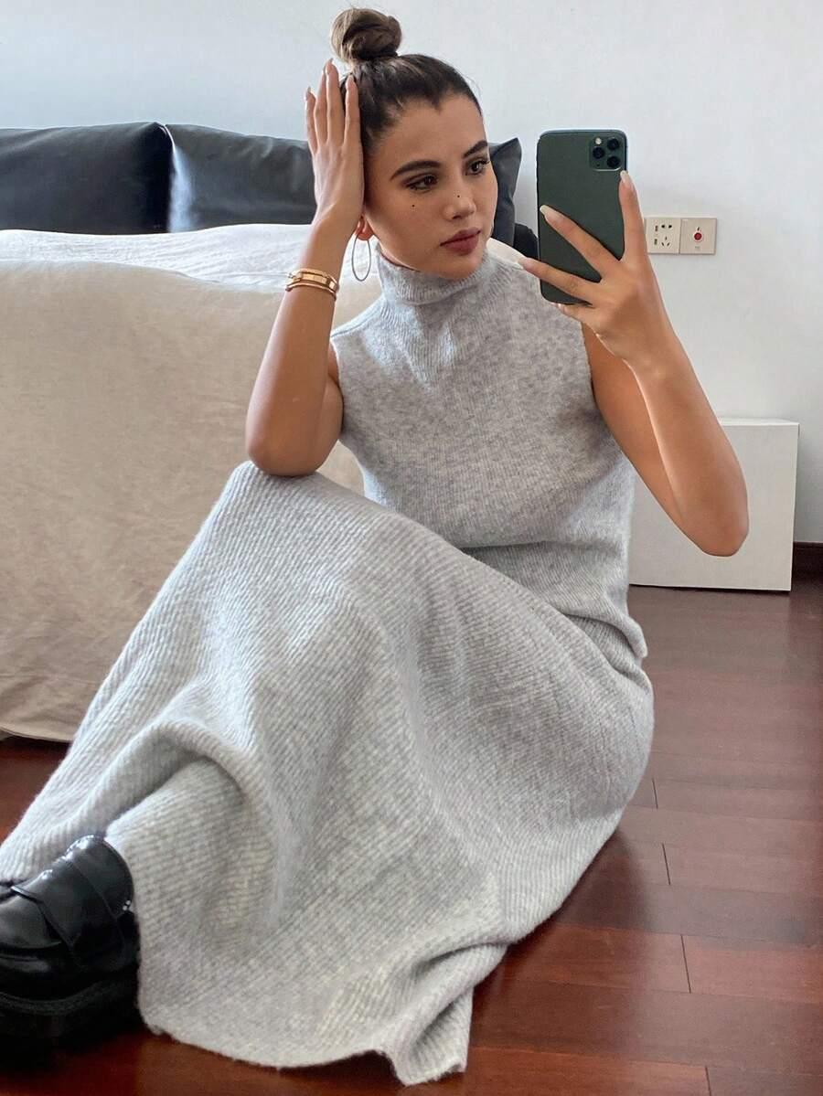 szara bluzka stójka