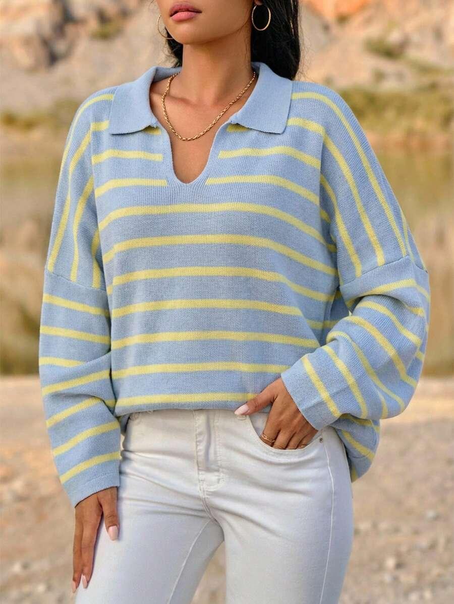 SWETER PASKI KOŁNIERZYK