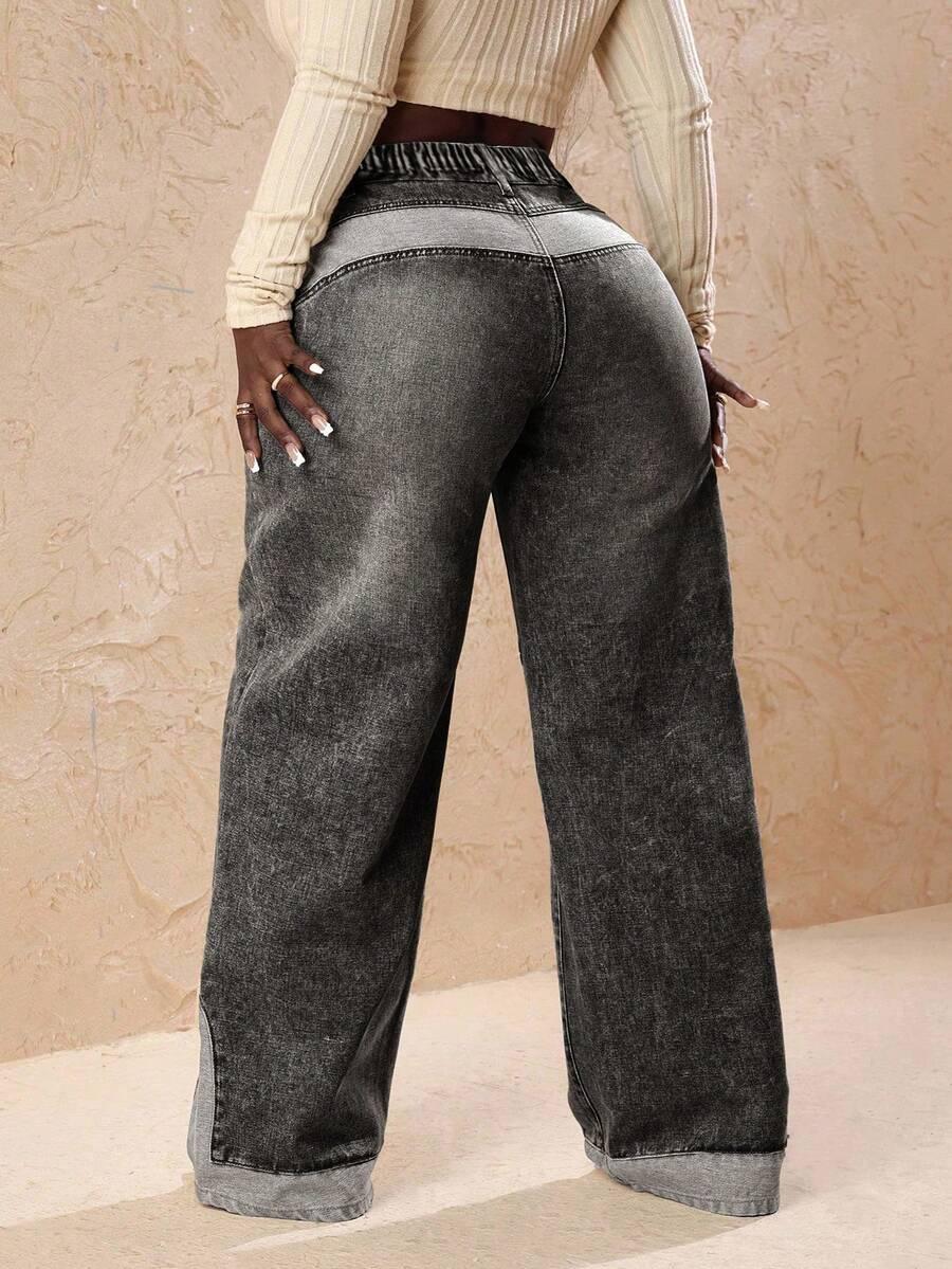 szarE SPODNIE JEANS