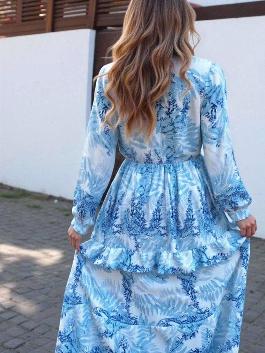 NIEBIESKA MAXI SUKIENKA 