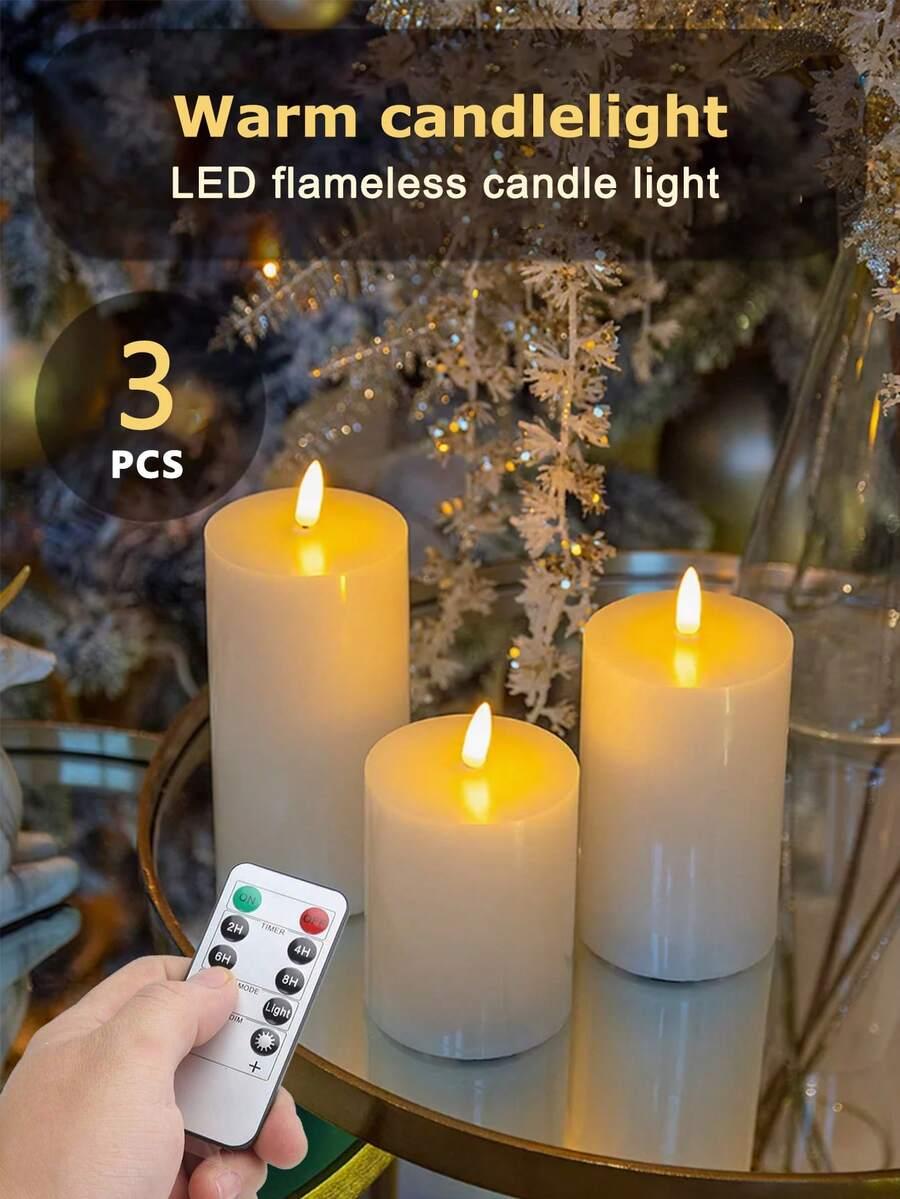 biała świeczka led 