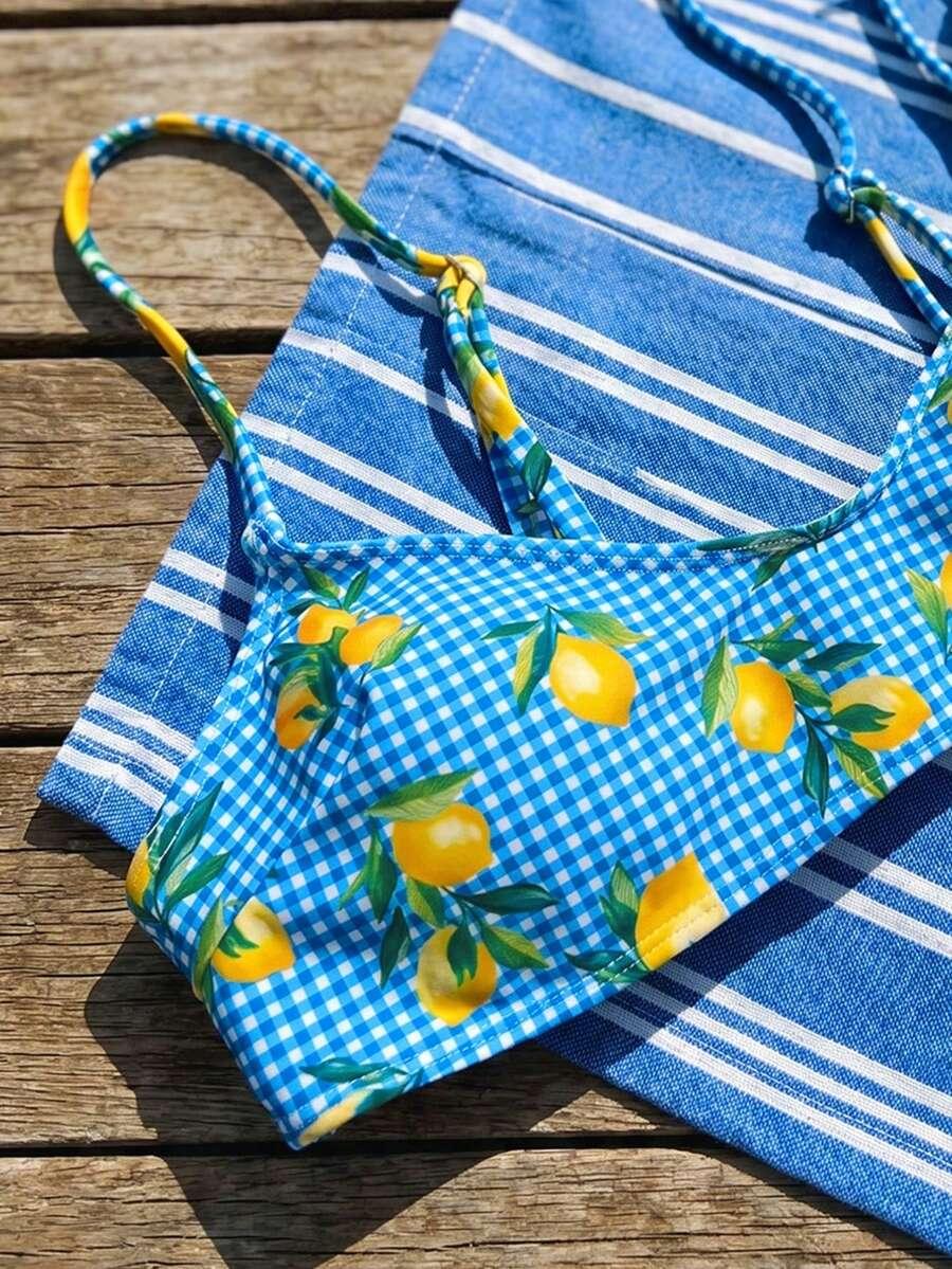 góra od bikini wzór cytryny