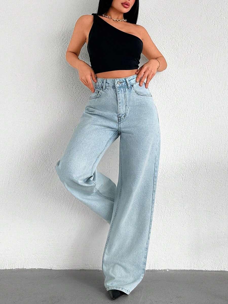 JEANSY Z WYSOKIM STANEM