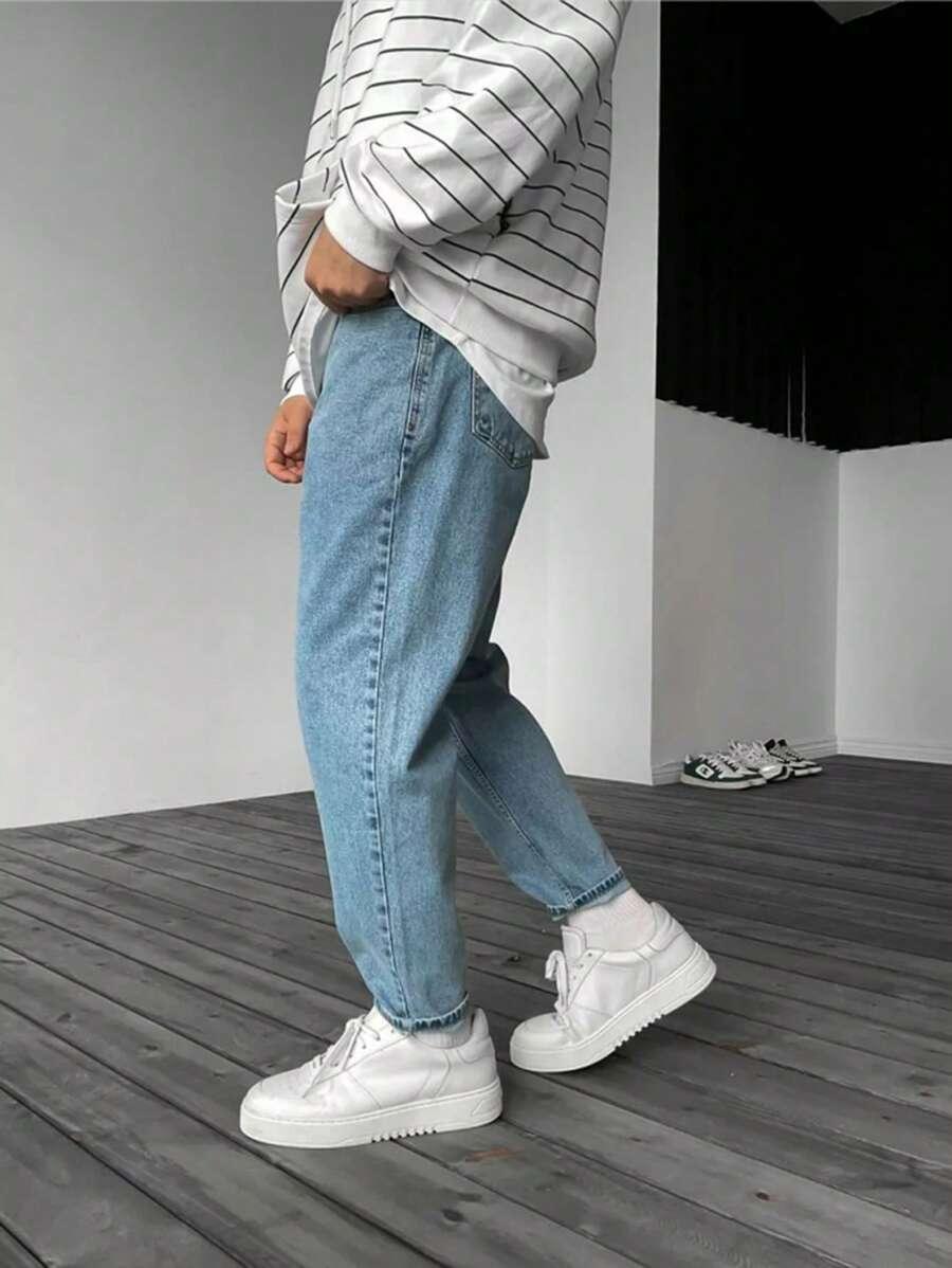 SPODNIE JEANS KIESZENIE ZAMEK