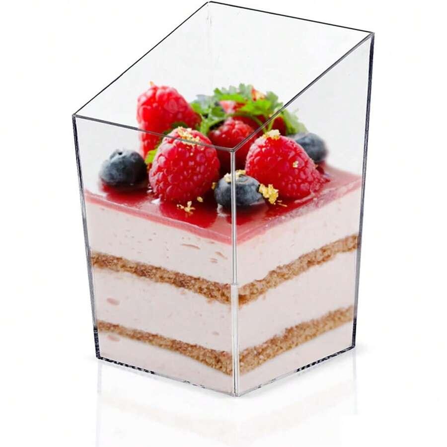 bezbarwne miseczki deserowe