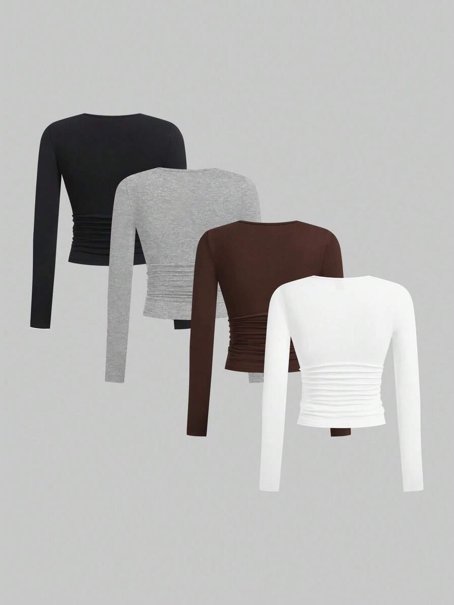 TOP DŁUGI RĘKAW 3-PACK 