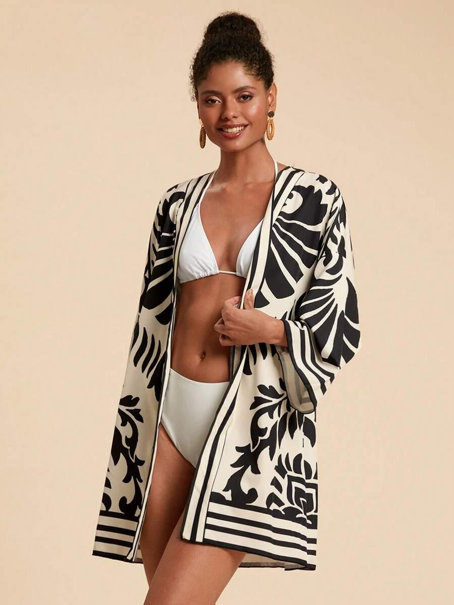 NARZUTKA PLAŻOWA TROPICAL PRINT