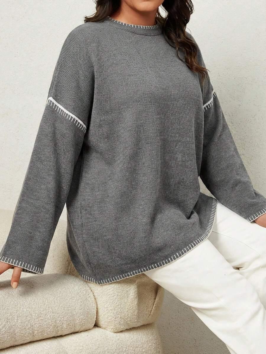 szary dzianinowy sweter