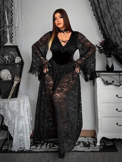 czarna sukienka koronka