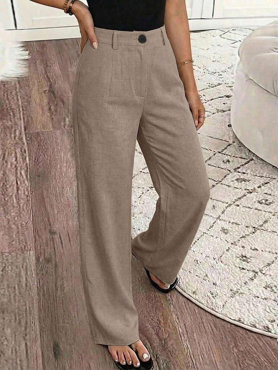 brązowe spodnie casual