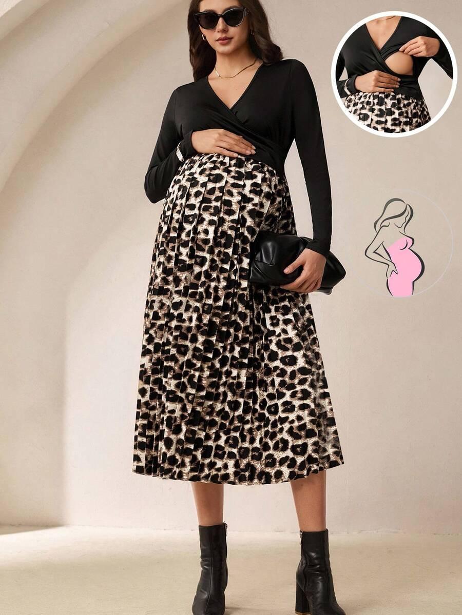 ciążowa sukienka animal print
