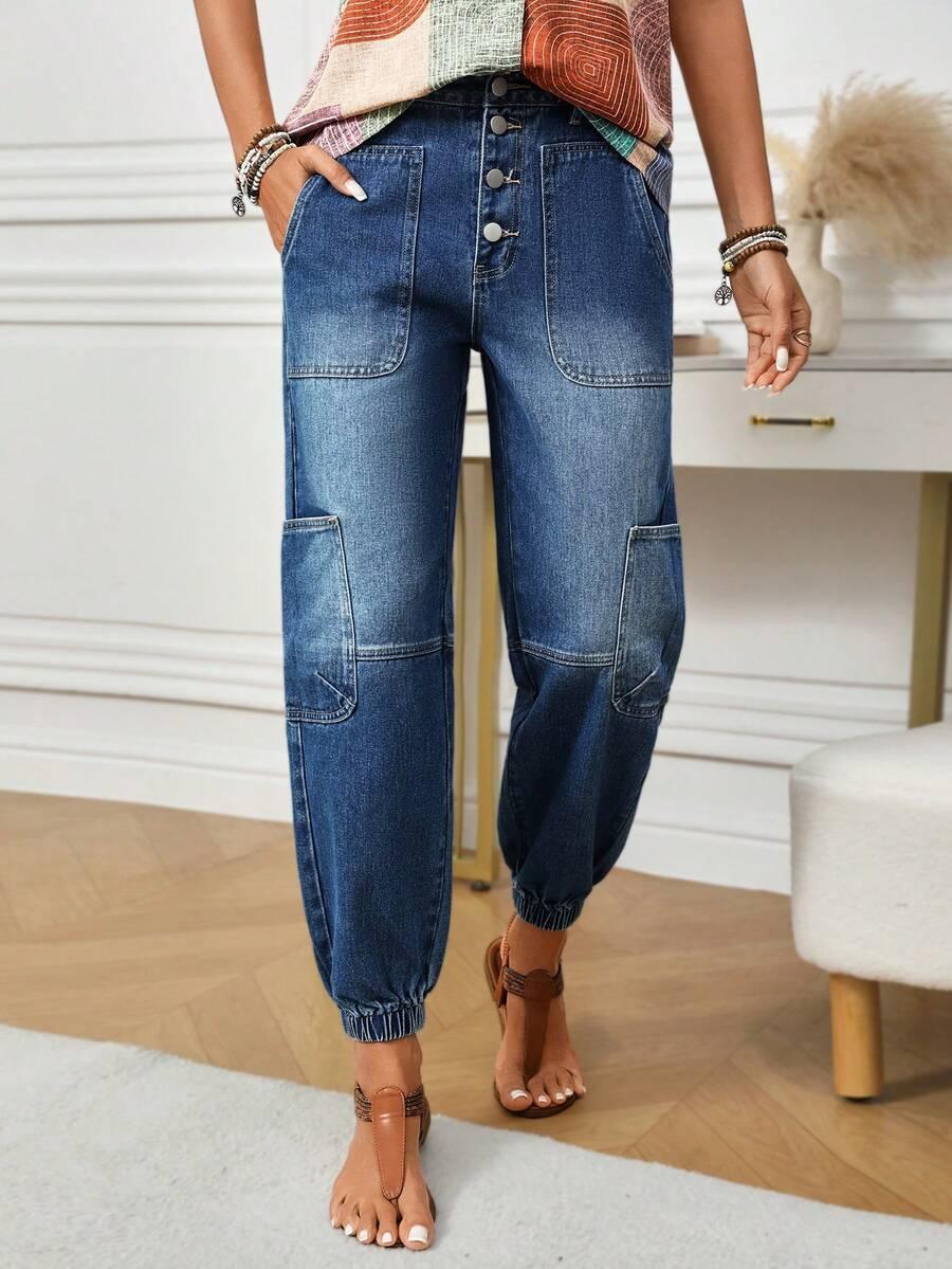 NIEBIESKIE SPODNIE JEANS