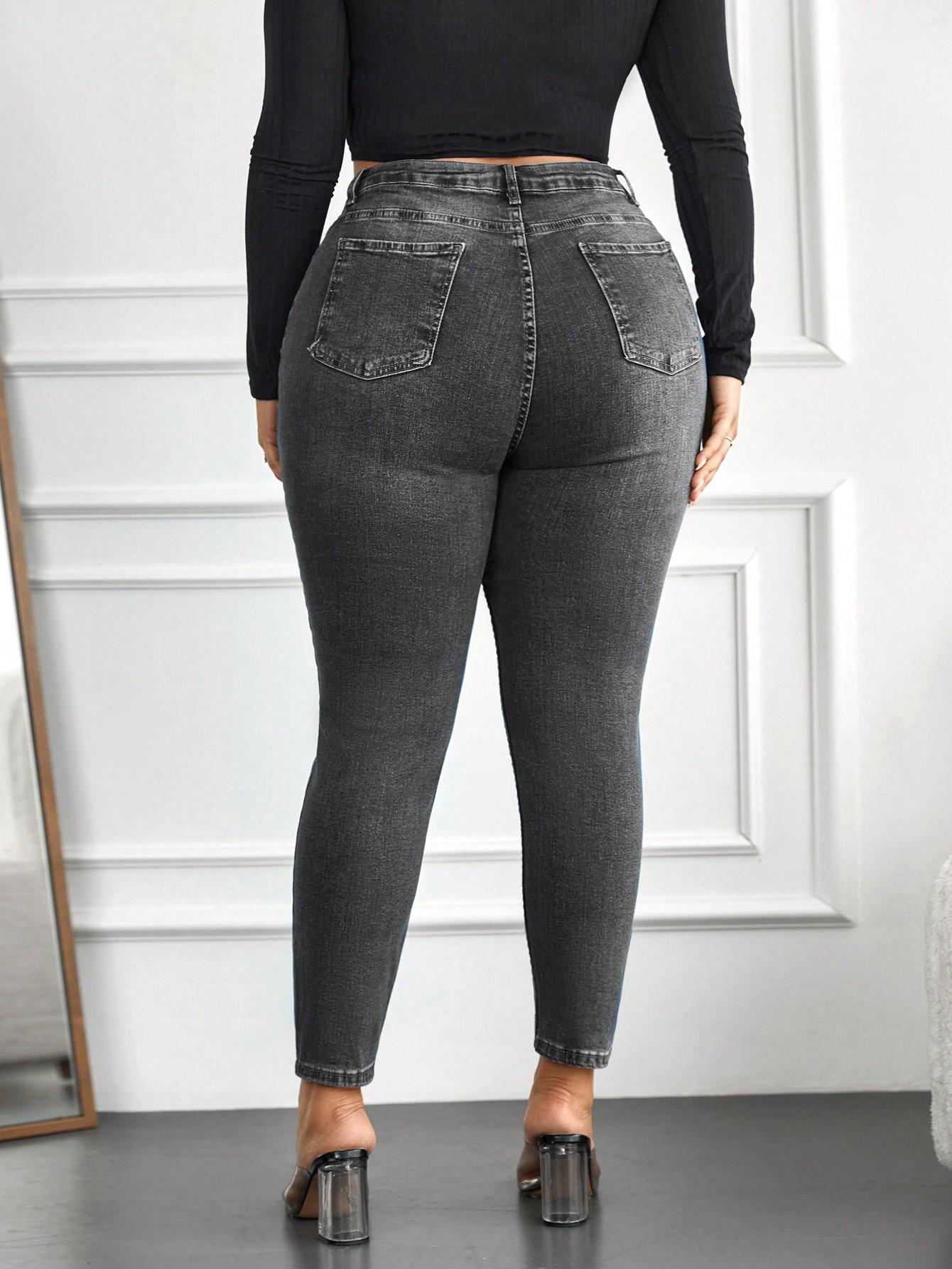 szare spodnie jeans