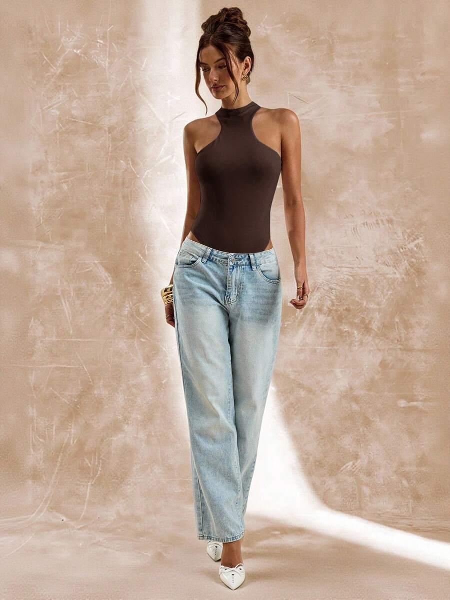 brązowe gładkie body