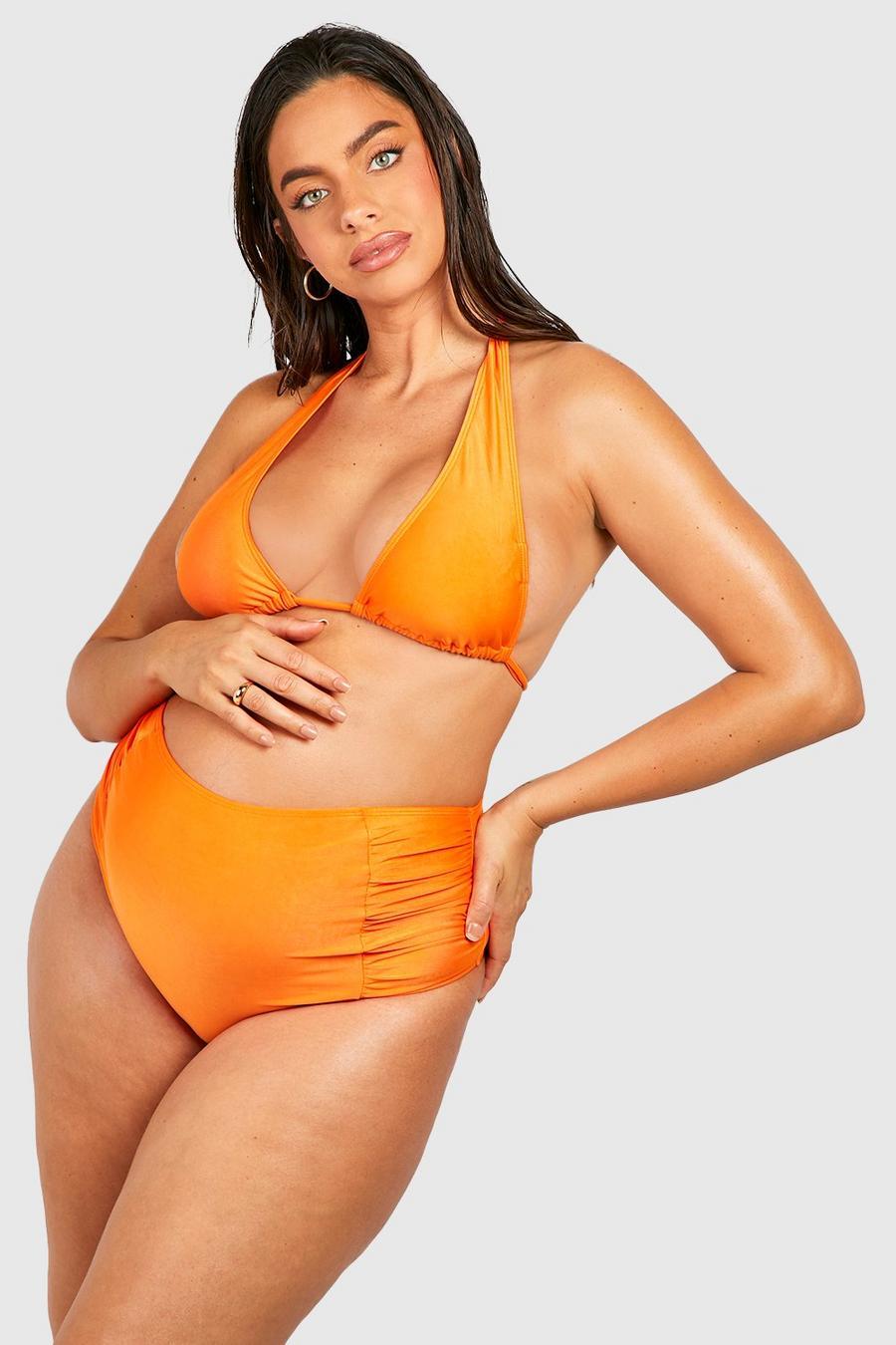 pomarańczowy ciążowy dół od bikini