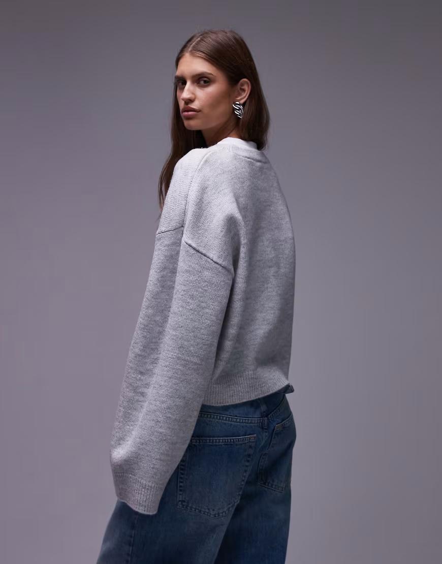SZARY SWETER OVERSIZE