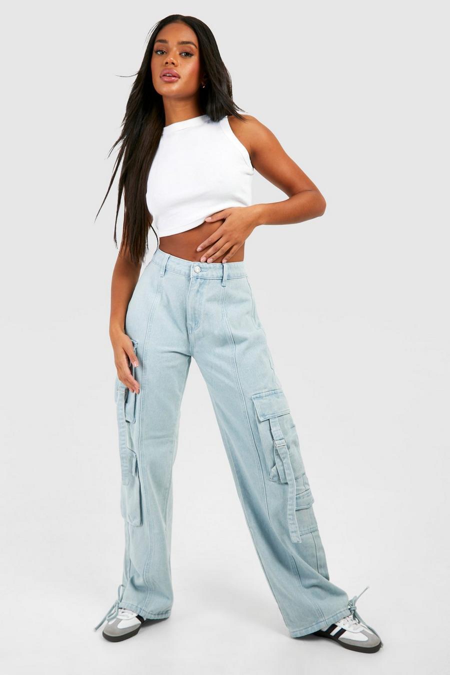 NIEBIESKIE SPODNIE JEANS KIESZENIE