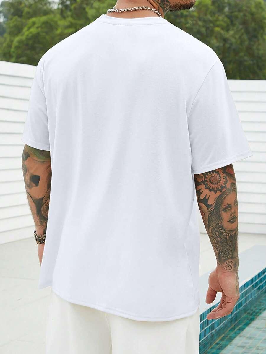 biały t-shirt z krótkim rękawem