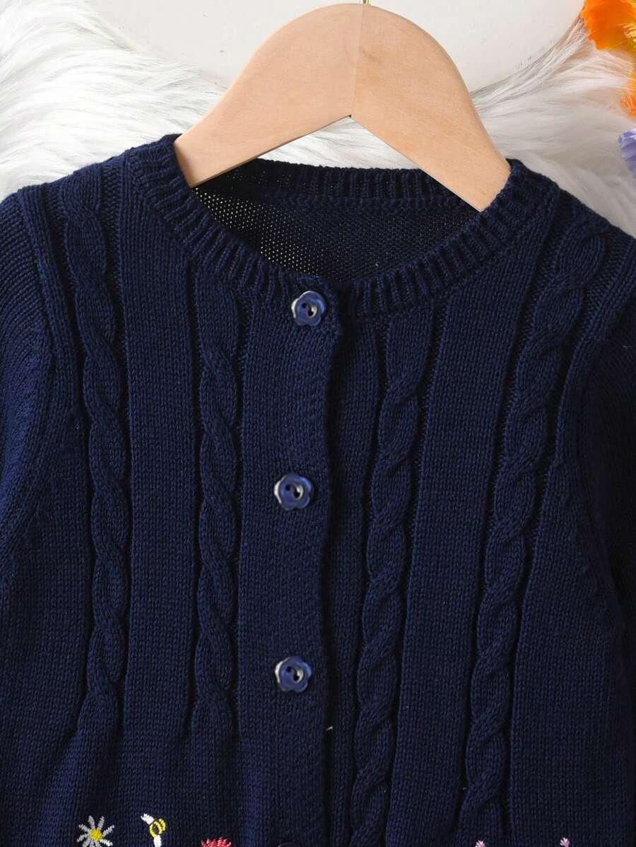 GRANATOWY SWETER GUZIKI