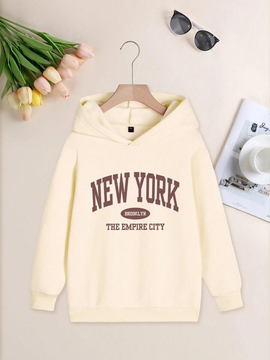 ŻÓŁTA BLUZA NAPIS NEW YORK