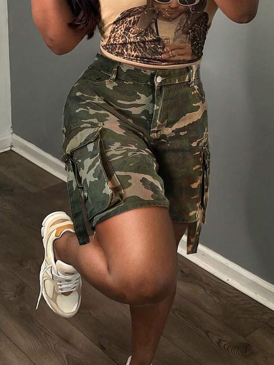spodenki jeans print 