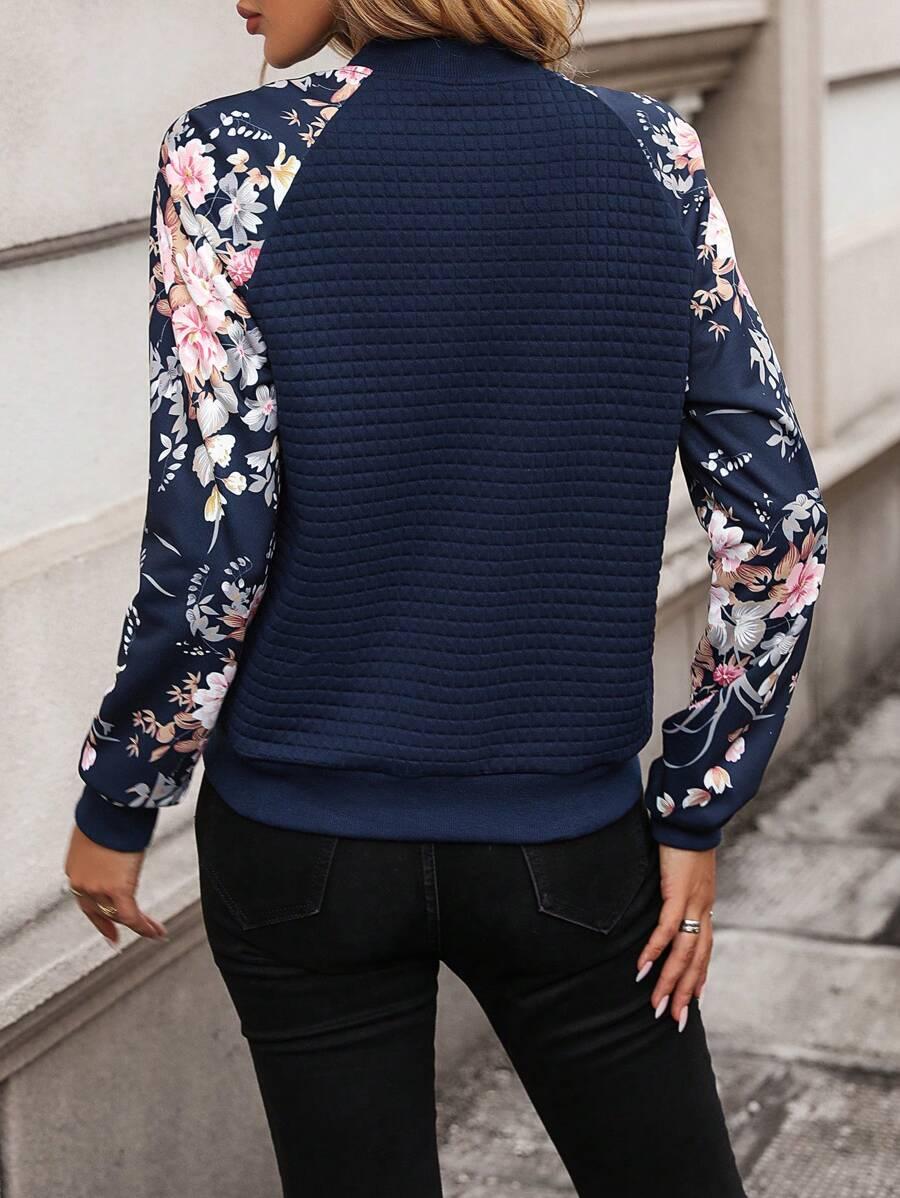 ROZPINANA BLUZA PRINT KWIATY