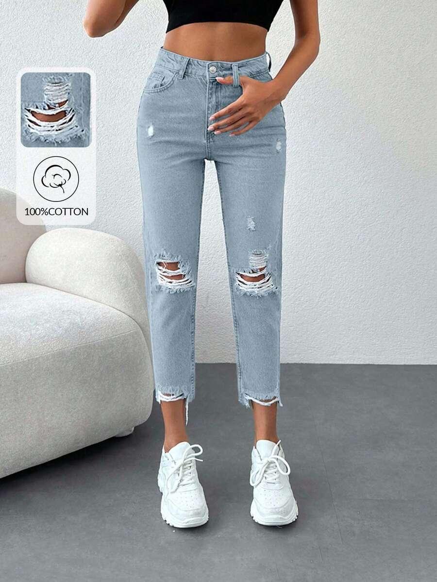 niebieskie spodnie jeans