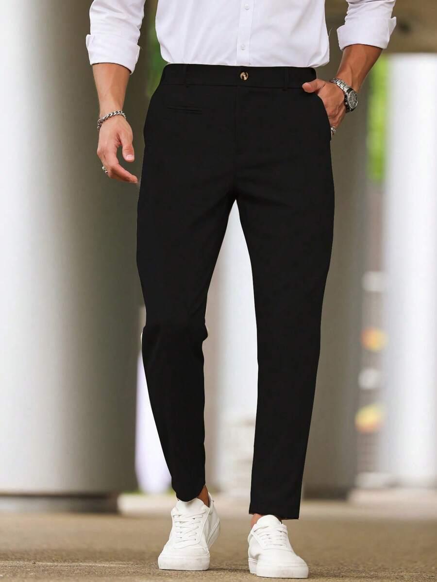 CZARNE ELEGANCKIE SPODNIE