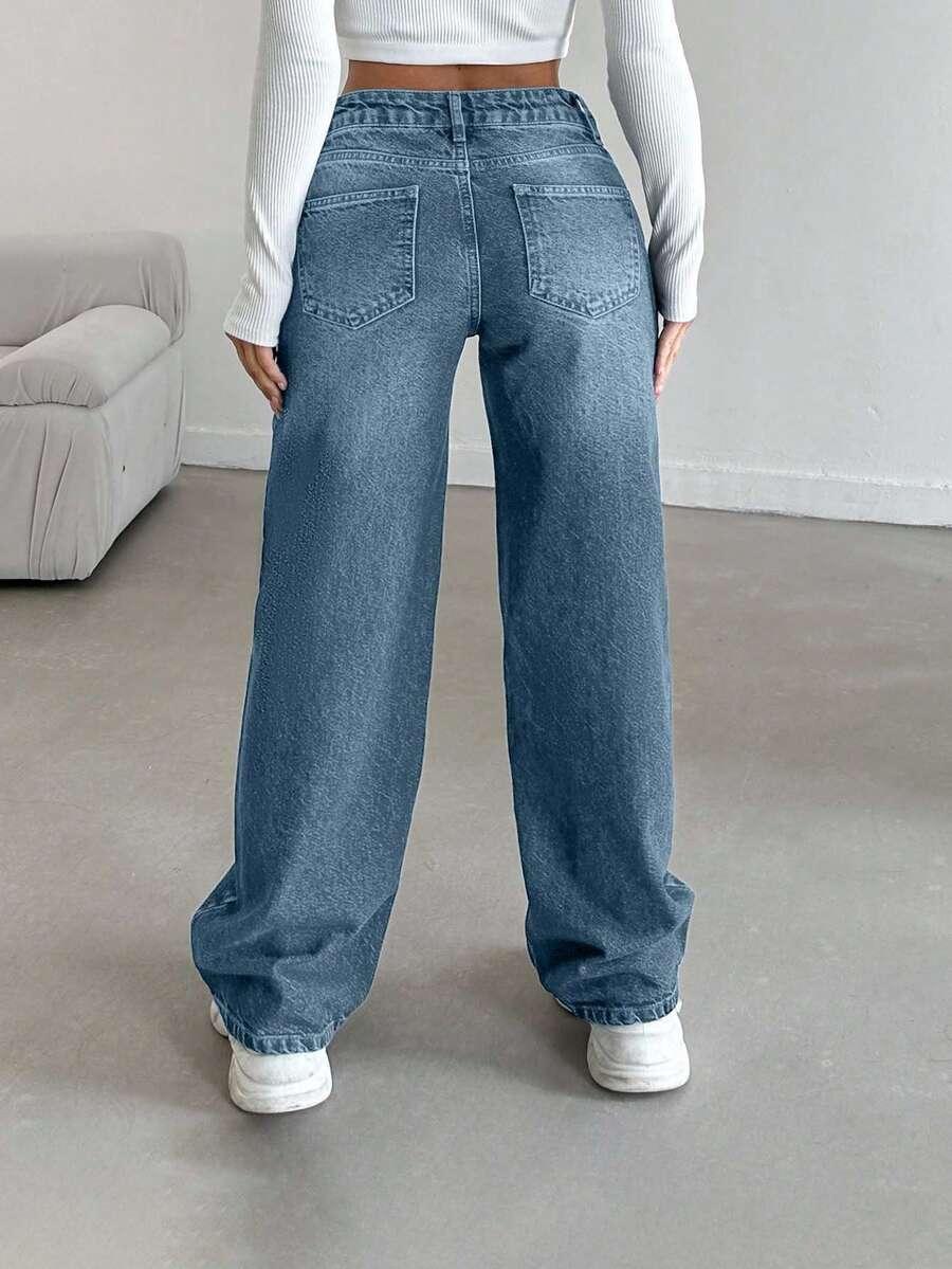 NIEBIESKIE SPODNIE JEANS 