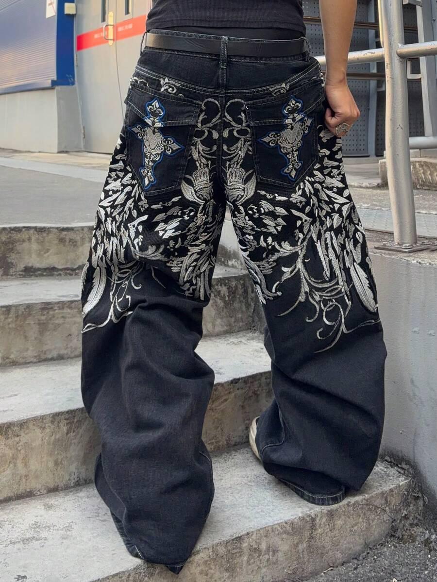 spodnie jeans zdobienie