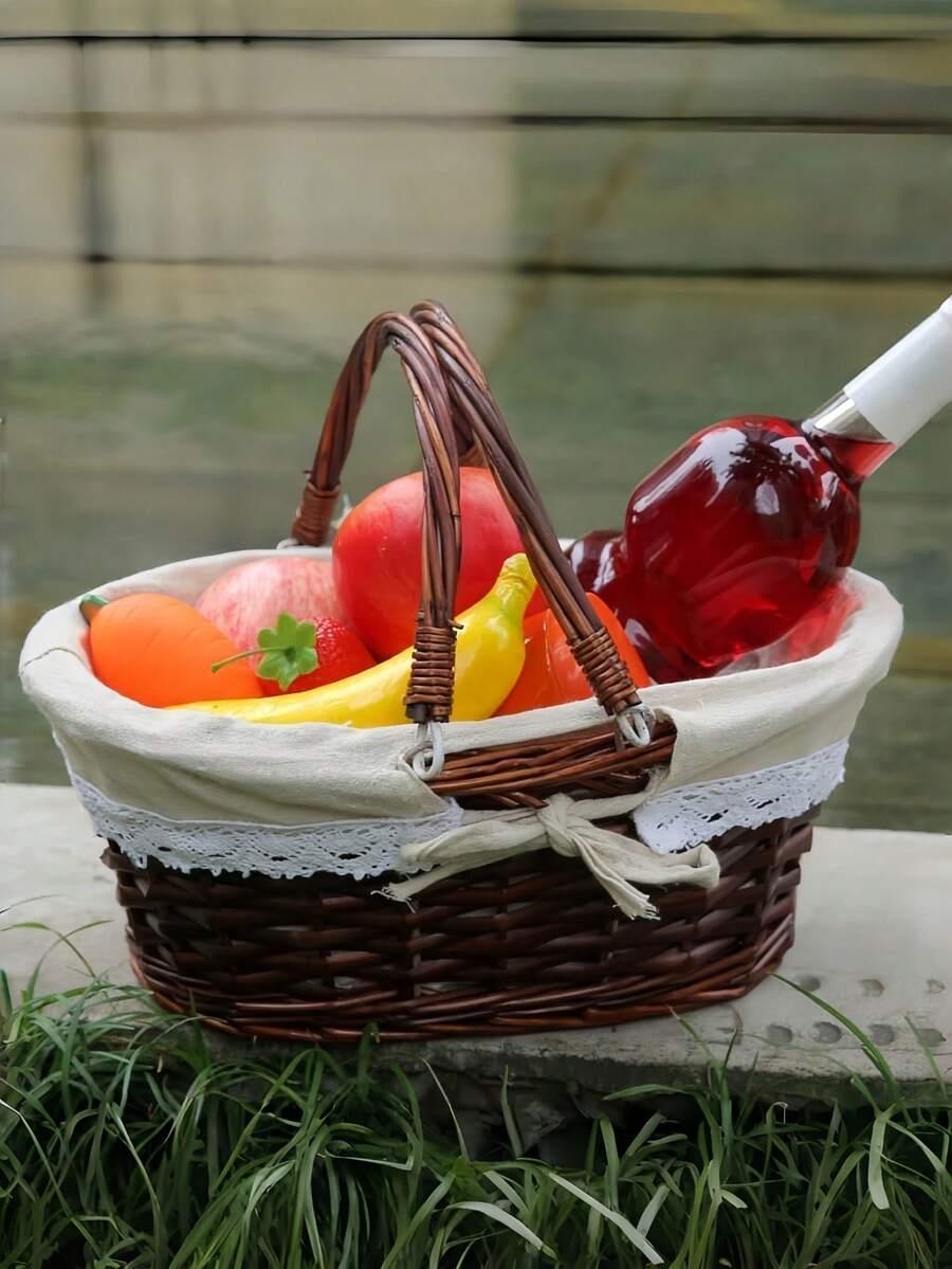 kosz piknikowy kwiaty