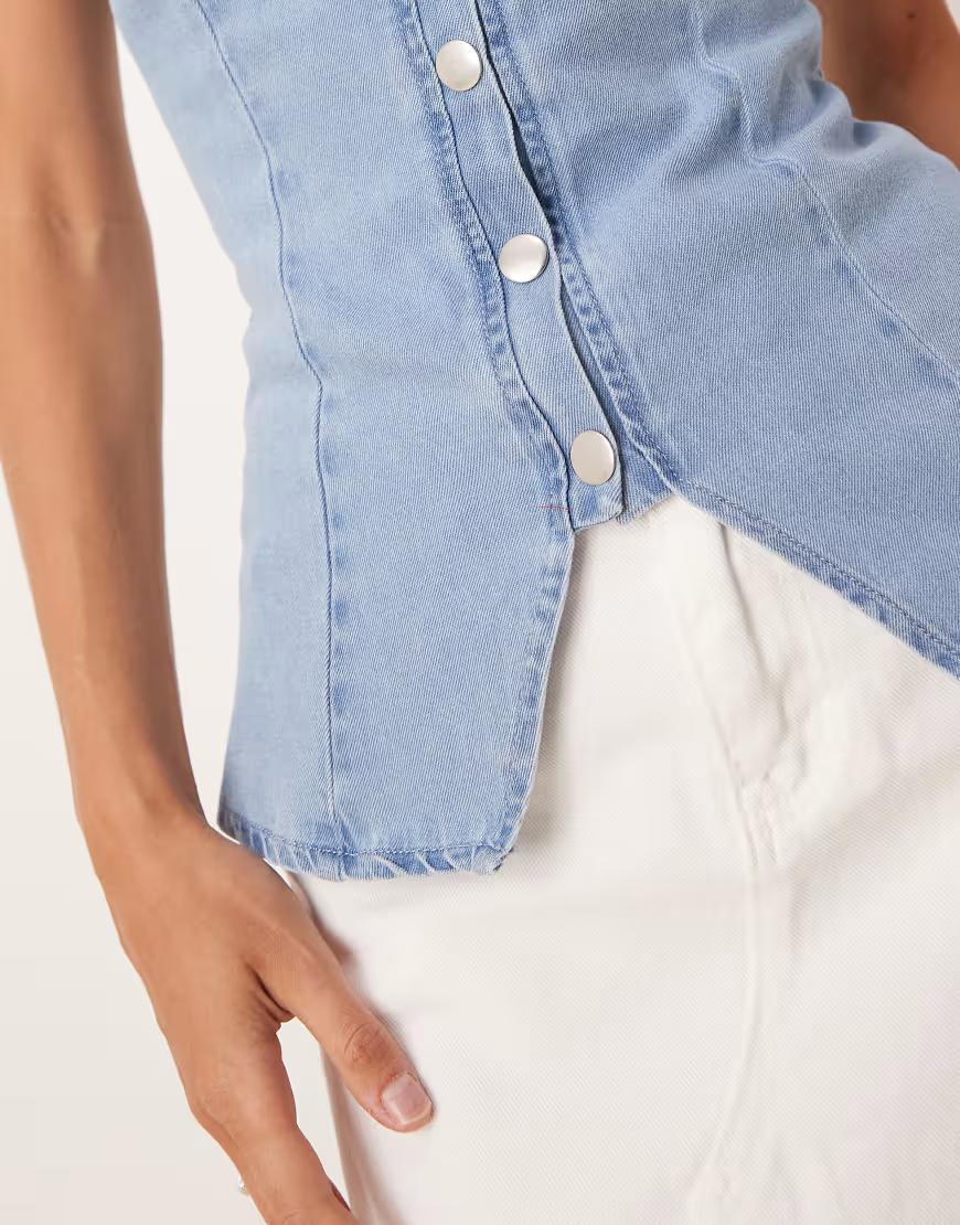 NIEBIESKI TOP JEANS 