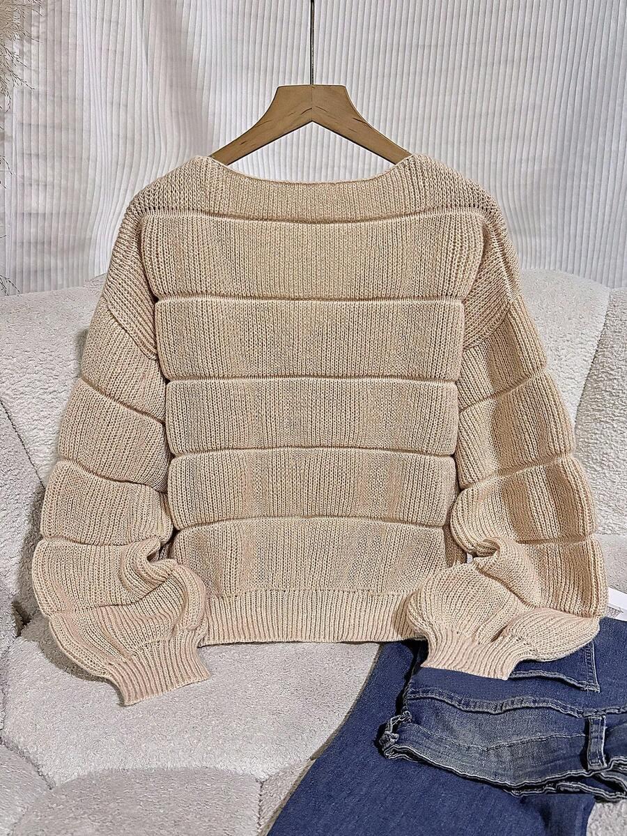 BEŻOWY SWETER WIĄZANIE