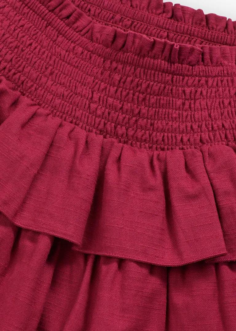 SPÓDNICA MINI ROZKLOSZOWANA BAWEŁNIANA PLUS SIZE