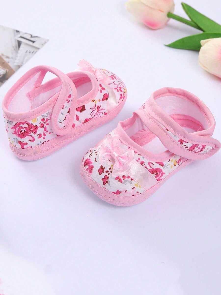 buty rzepy wzór kwiaty