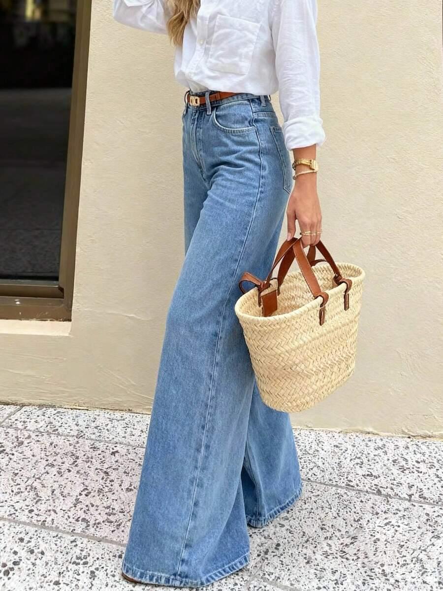 NIEBIESKIE SPODNIE JEANS